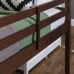 Solid Wood Low Loft Twin Bed - Walnut