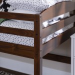 Solid Wood Low Loft Twin Bed - Walnut