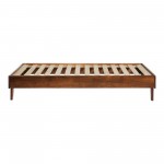 Solid Wood Twin Platform Bed - Walnut