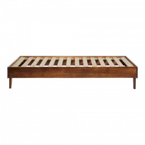 Solid Wood Twin Platform Bed - Walnut