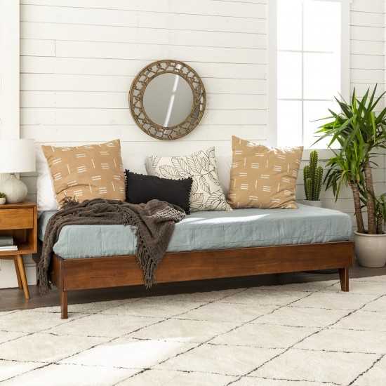 Solid Wood Twin Platform Bed - Walnut