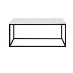 Lowell Open Box Frame Mixed Material Coffee Table - Faux White Marble