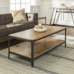 Angle Iron Rustic Wood Coffee Table - Barnwood