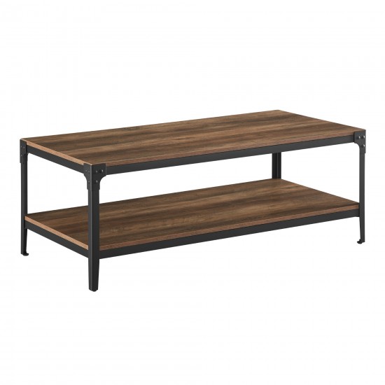 Angle Iron Rustic Wood Coffee Table - Rustic Oak