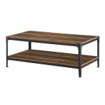 Angle Iron Rustic Wood Coffee Table - Rustic Oak