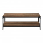 Angle Iron Rustic Wood Coffee Table - Rustic Oak