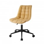 Josie Upholstered Armless Swivel Task Chair - Dijon