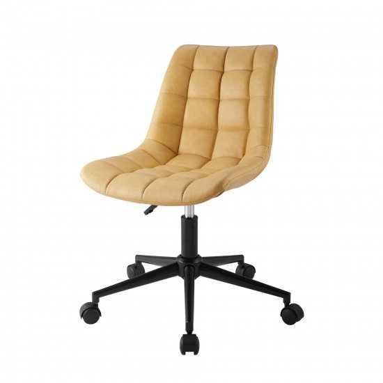 Josie Upholstered Armless Swivel Task Chair - Dijon