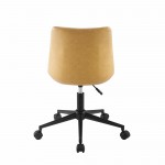 Josie Upholstered Armless Swivel Task Chair - Dijon