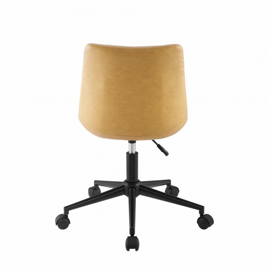 Josie Upholstered Armless Swivel Task Chair - Dijon