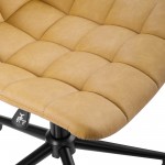 Josie Upholstered Armless Swivel Task Chair - Dijon