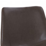 18" Industrial Faux Leather Dining Chair, Set of 2 - Brown