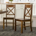 Wood Dining Chairs, Set of 2 - Antique Brown