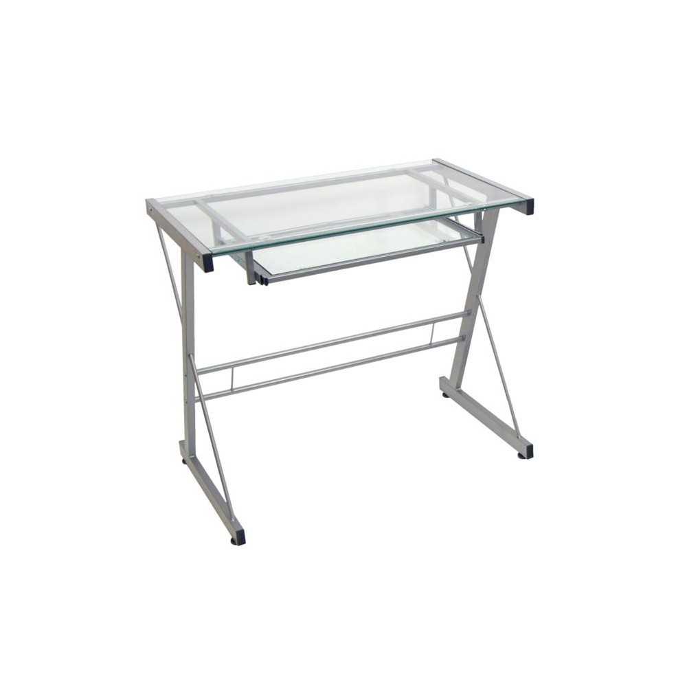 31" Modern Computer Desk - Silver