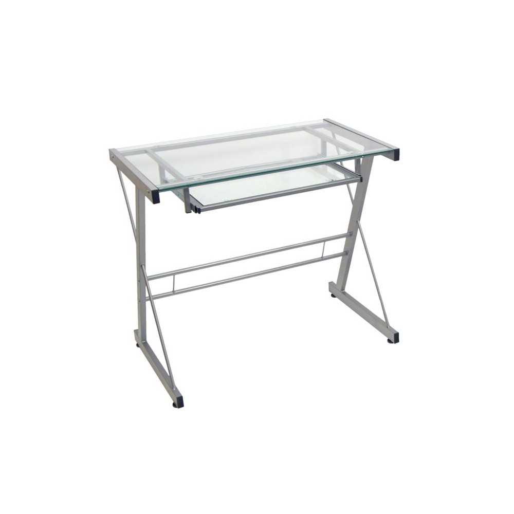 31" Modern Computer Desk - Silver 31" Modern Computer Desk - Silver