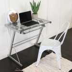 31" Modern Computer Desk - Silver