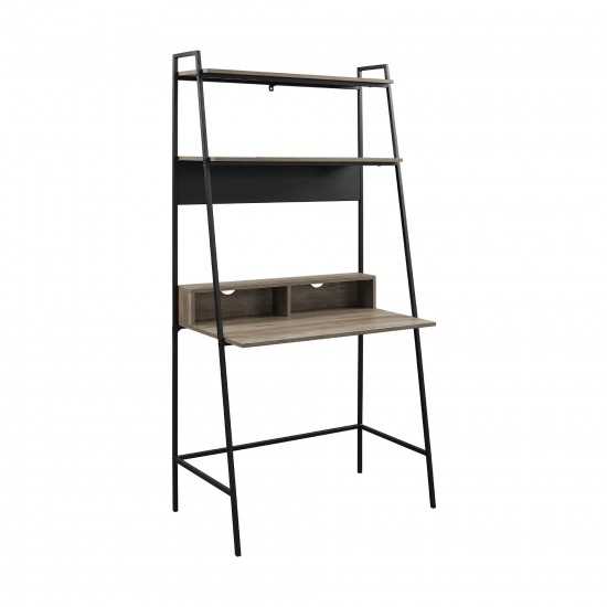 Arlo 36" Modern Wood Ladder Computer Desk - Grey Wash