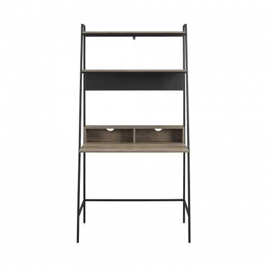 Arlo 36" Modern Wood Ladder Computer Desk - Grey Wash