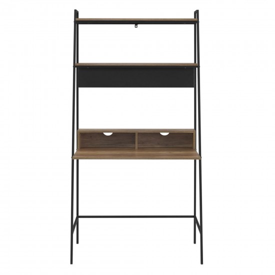 Arlo 36" Modern Wood Ladder Computer Desk - Rustic Oak