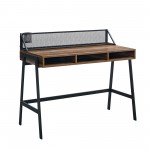 Corbin 42" Mesh Back Writing Desk - Rustic Oak