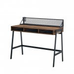 Corbin 42" Mesh Back Writing Desk - Rustic Oak