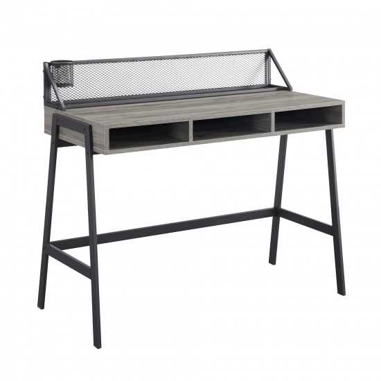 Corbin 42" Mesh Back Writing Desk - Slate Grey