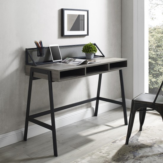 Corbin 42" Mesh Back Writing Desk - Slate Grey