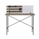 Meyer 42" Modern Slat Back Adjustable Storage Writing Desk - Grey Wash