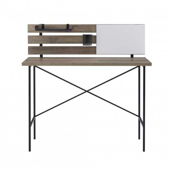 Meyer 42" Modern Slat Back Adjustable Storage Writing Desk - Grey Wash