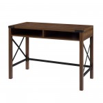 Metal X 42" Farmhouse Metal and Wood Desk - Dark Walnut