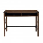 Metal X 42" Farmhouse Metal and Wood Desk - Dark Walnut