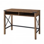 Metal X 42" Farmhouse Metal and Wood Desk - Rustic Oak