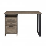 Anton 48" Metal and Wood 3 Drawer Writing Desk - Grey Wash