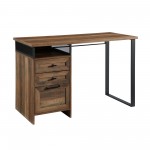 Anton 48" Metal and Wood 3 Drawer Writing Desk - Rustic Oak