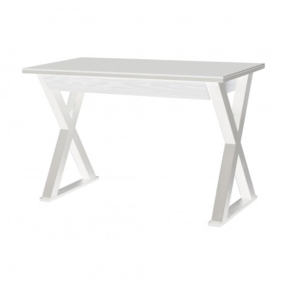 48" Modern Wood Computer Desk - White