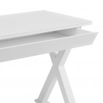 48" Modern Wood Computer Desk - White