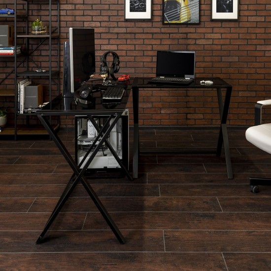 51" Modern Corner Computer Desk - Black