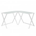 51" Modern Corner Computer Desk - White