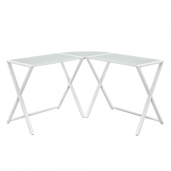 51" Modern Corner Computer Desk - White