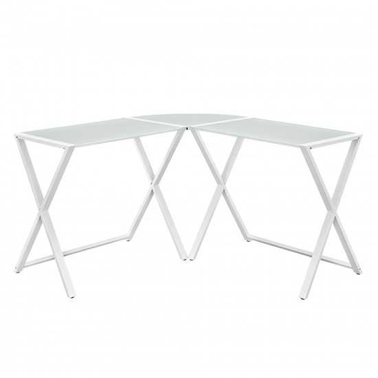 51" Modern Corner Computer Desk - White