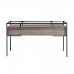 Fulton 56" 2 Drawer Glass Top Desk - Grey Wash