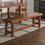 60" Rustic Wood Dining Bench - Dark Oak