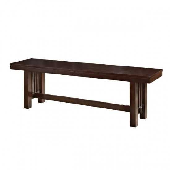 60" Wood Dining Bench - Cappuccino