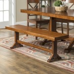 60" Wood Dining Bench - Antique Brown