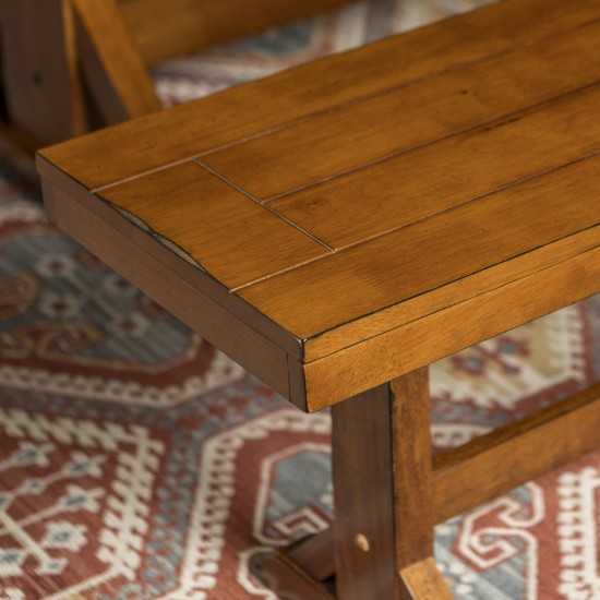 60" Wood Dining Bench - Antique Brown