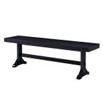 60" Wood Dining Bench - Antique Black