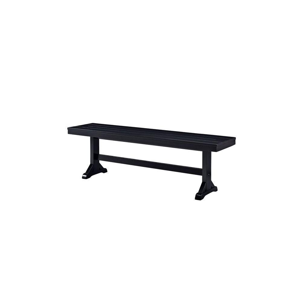 60" Wood Dining Bench - Antique Black