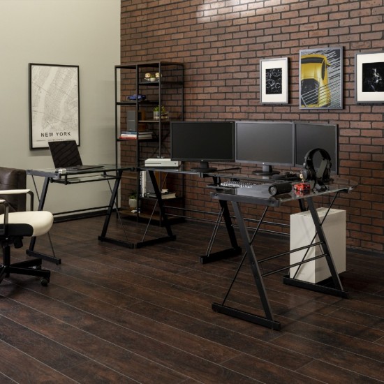 Z Frame Command Center Gaming Desk Station - Black