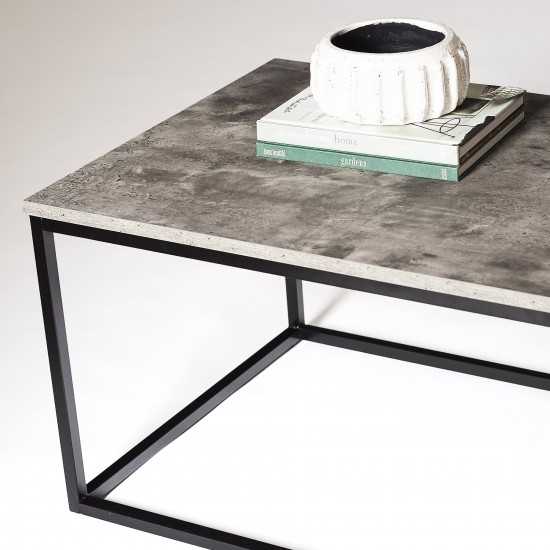 3-Piece Open Box Accent Table Set - Faux Dark Concrete