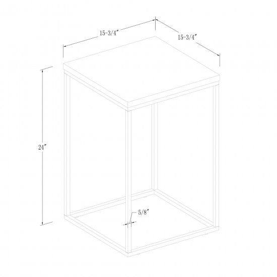 3-Piece Open Box Accent Table Set - Faux Dark Concrete